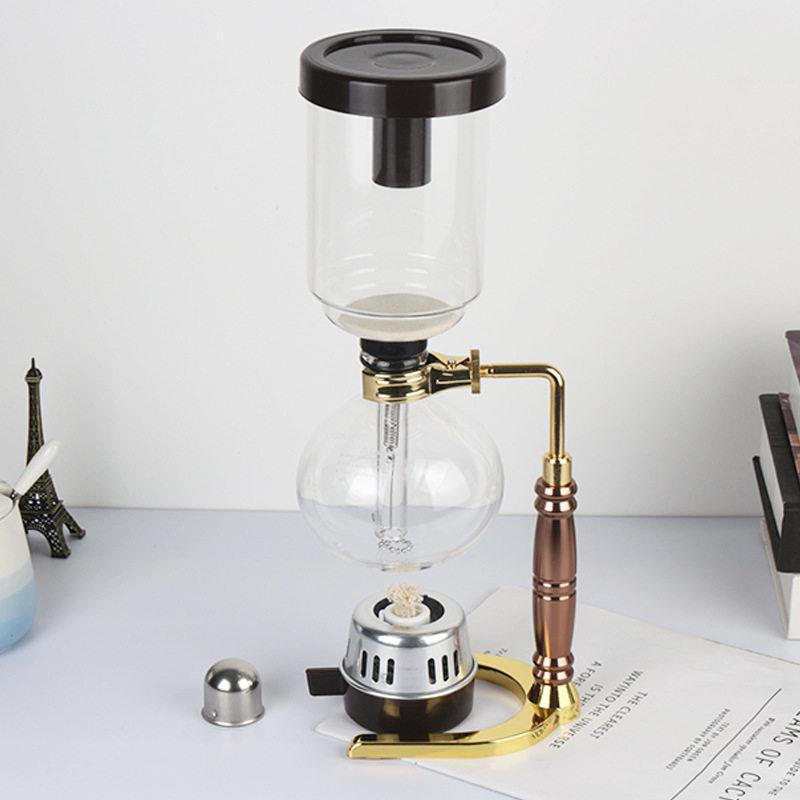 厂家供应玻璃手冲复古风虹吸式咖啡壶法压壶过滤器具法式家用