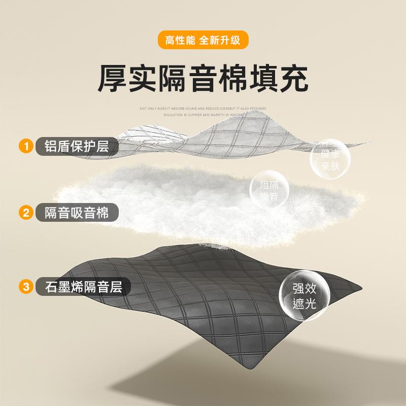 邹须隔音窗帘临街马路超强加厚遮光布专业静音房间窗户防吵魔