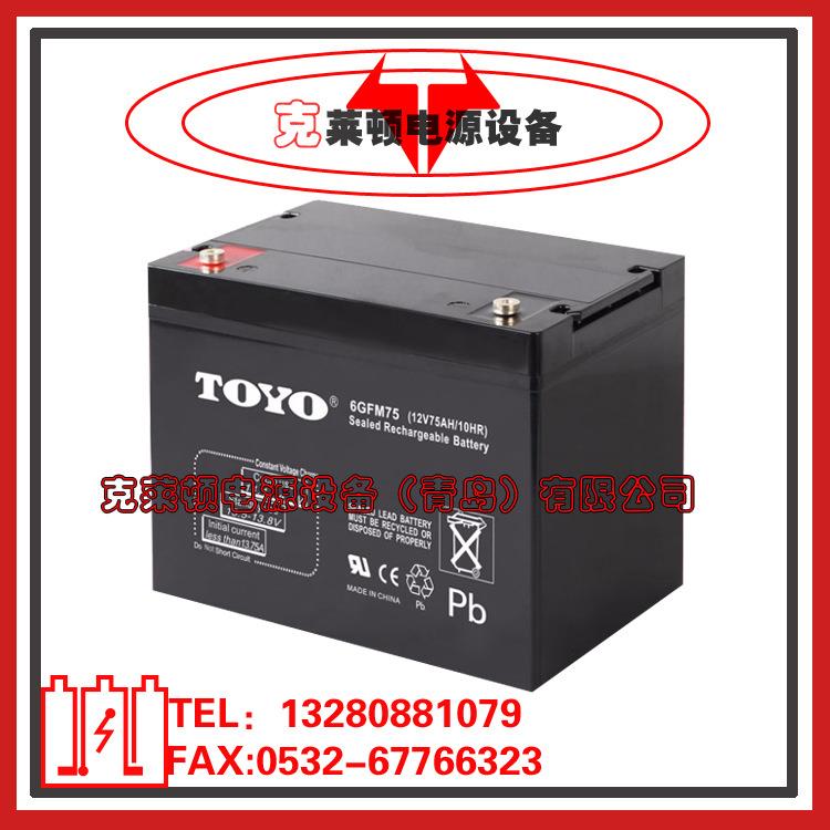 TOYO东洋蓄电池6GFM75（12V75AH）水电站直流电源蓄电池