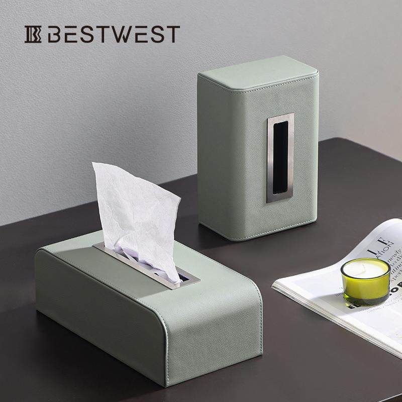Best west 简约抹茶色高档轻奢皮质纸巾盒家居餐厅客厅卧室抽纸盒,鲜花速递/花卉仿真/绿植园艺,割草机/草坪机,淘宝优惠券,粉丝福利购,淘宝优惠卷