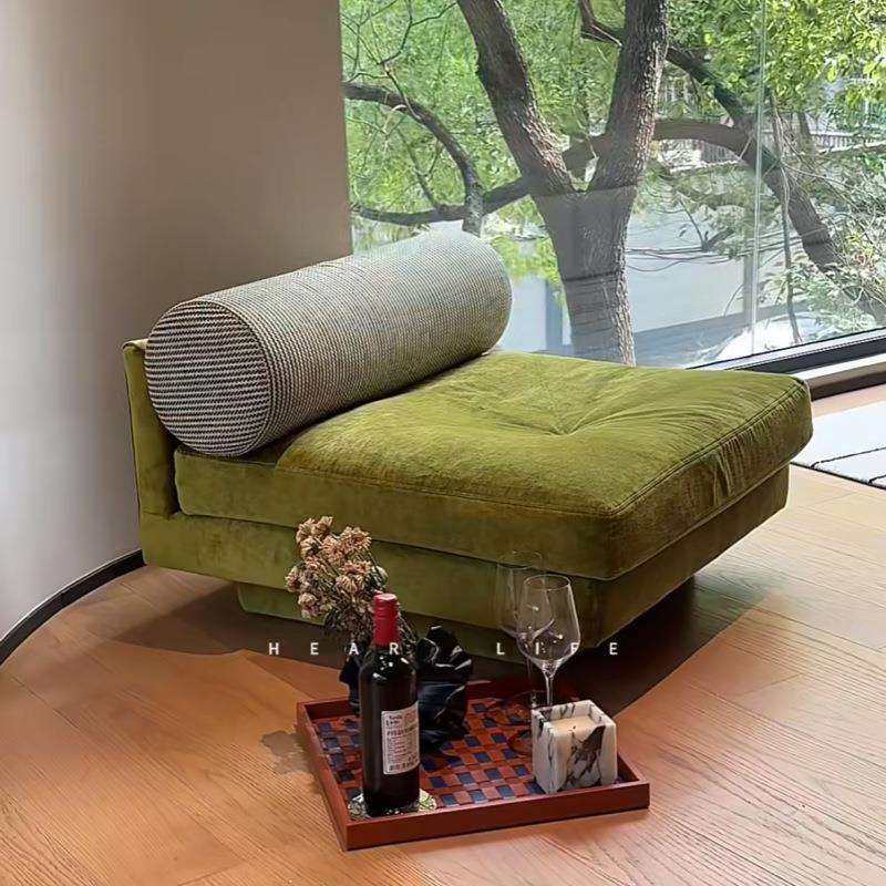 田园风极简设计小众款新款单人休闲沙发椅森林系抹茶绿懒人家居椅,电子元器件市场,其它元器件,淘宝优惠券,粉丝福利购,淘宝优惠卷