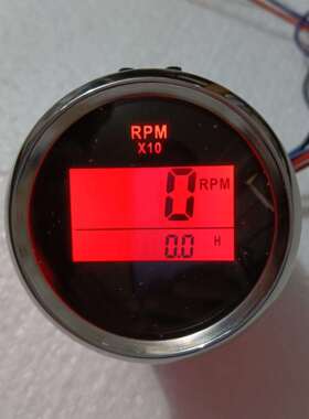 黑色转速计时表52mm可感应6齿到300齿可调节速比接发电机w12v24v