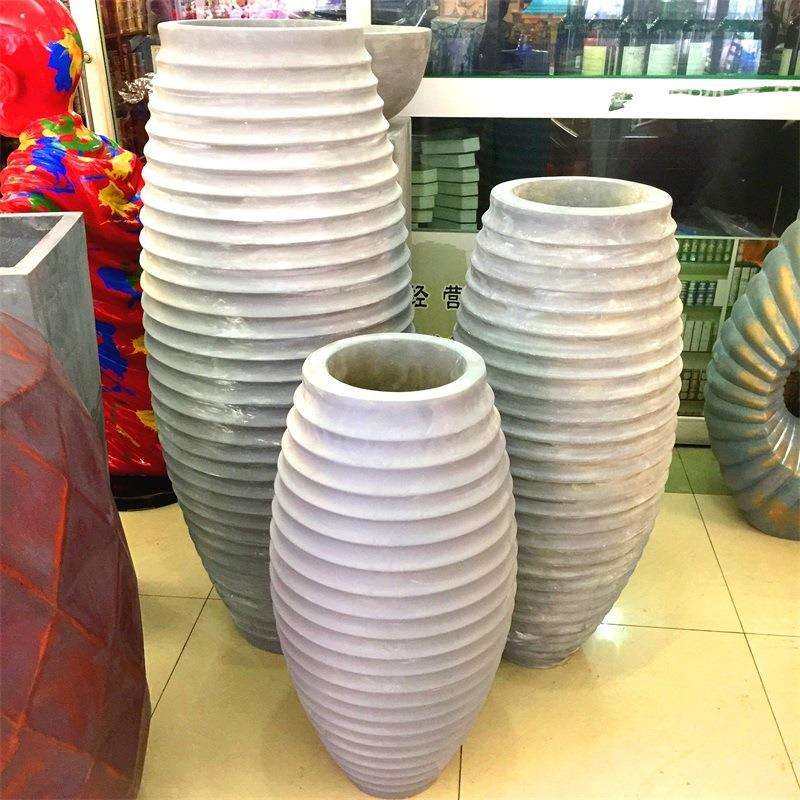 厂家直销花瓶室内大肚罗纹玻璃钢花盆落地大花器装饰花插摆件,3C数码配件,USB灯,淘宝优惠券,粉丝福利购,淘宝优惠卷