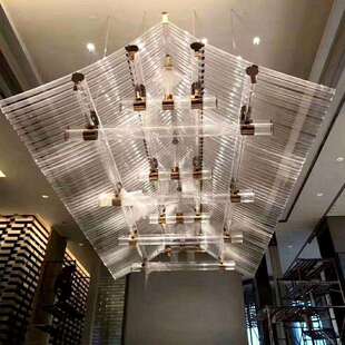 中式大型仿古屋檐房子灯创意售楼部沙盘中国风酒店宴会厅吊灯