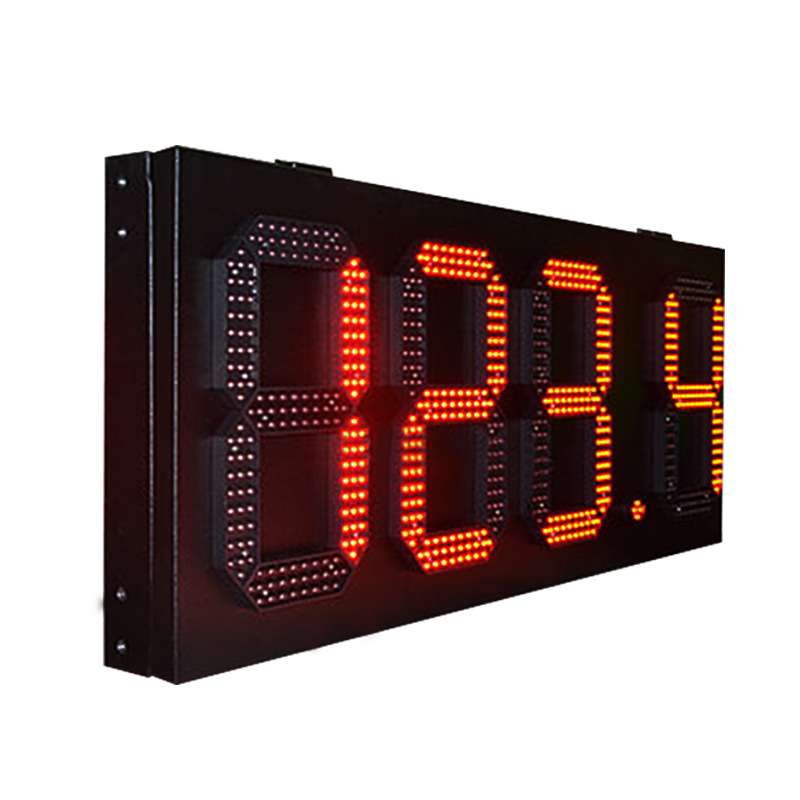 鸿浩防雨铁箱12英寸数字屏高亮度红色888.8数字LED汽油价格显示牌