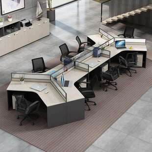 职员办公桌椅组合3/5/6/8人位简约办公家具创意员工屏风办工作桌