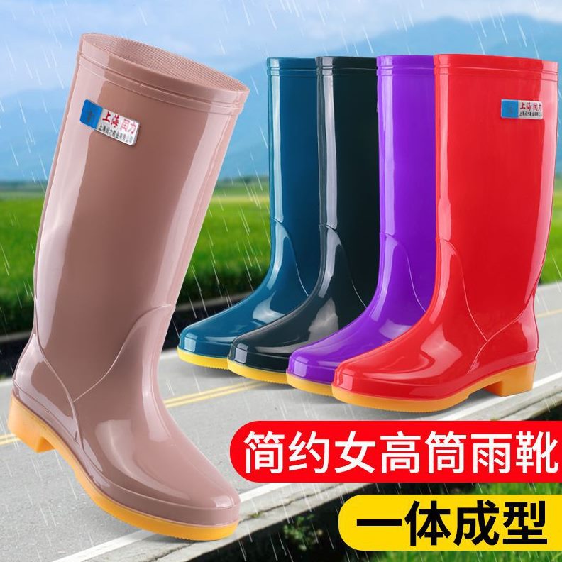 雨靴靴高筒短筒鞋士雨鞋女水靴防滑春秋防水胶牛筋底水鞋女胶长筒