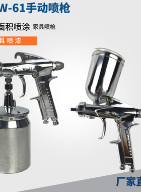 台湾W-61喷枪 高雾化家具油漆喷枪WIDER-61模具模型w61手动喷漆枪