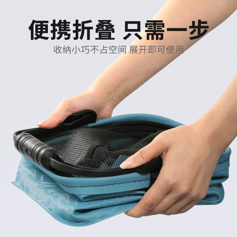 折叠钓吧小活鱼桶打逵乐水桶钓鱼一体EVA野钓中专用成带绳黑坑型