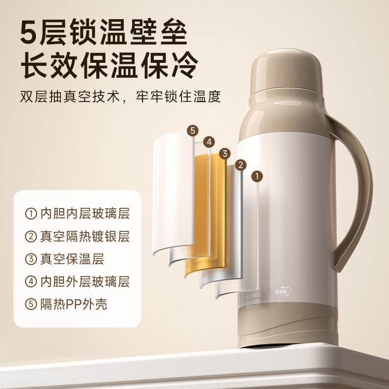 暖瓶老式热水瓶开水瓶家用大容量宿舍学生用塑料外壳茶瓶保温水壶