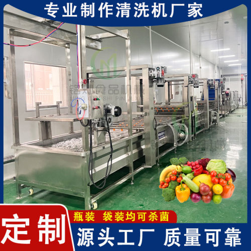 商用秋葵净菜加工流水线白菜气泡清洗机大葱芹菜果蔬气泡清洗机