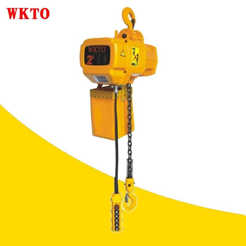 wkto环链电动葫芦 起重倒链2吨3米挂钩式吊葫芦 链条电动葫芦
