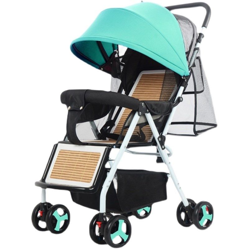 0-3岁婴儿车可坐躺新生儿宝宝儿童手推车轻便折叠竹藤椅透气夏季
