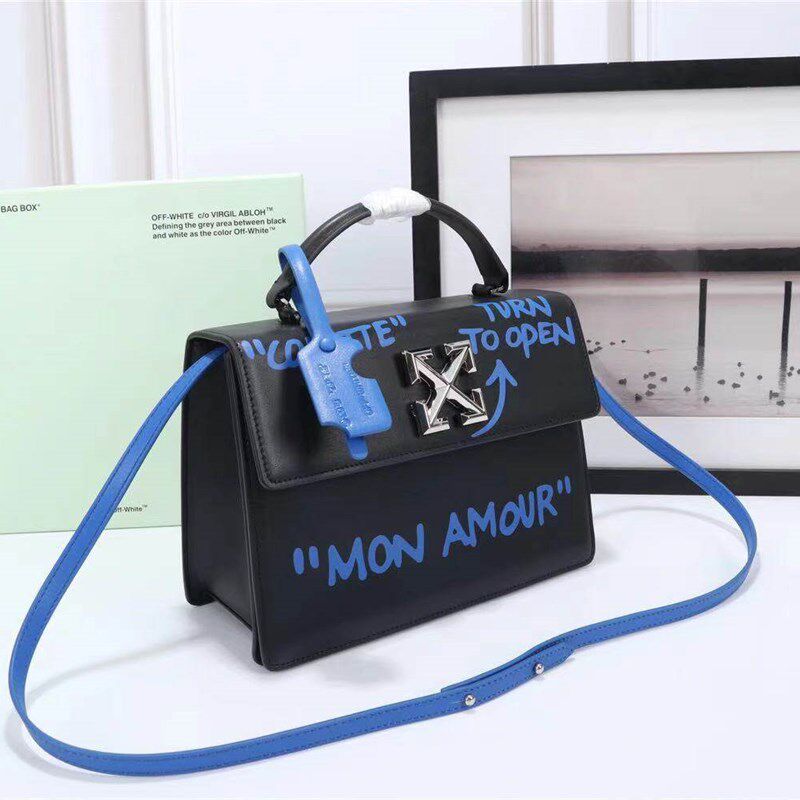 OFF WHITE 21nS 箭头jitney2.8新款吉特尼 皮手柄斜跨单肩手提OW - 实物图