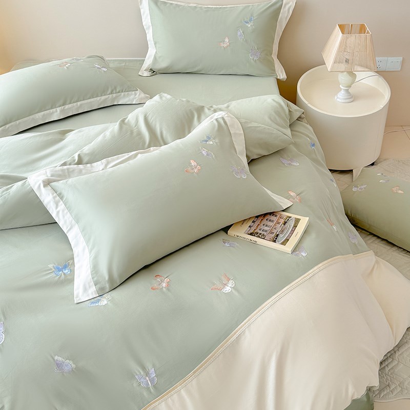 高级感全棉加厚磨毛四件套100纯棉2025新款秋冬季被套床单笠床品