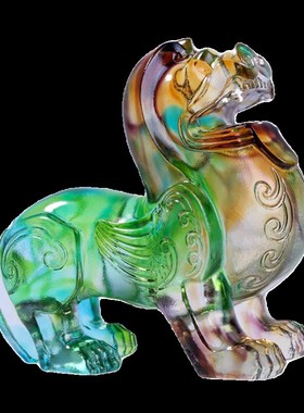 金陵南京貔貅招财琉璃摆件桌面装饰工艺品旅游博物院纪念品送礼