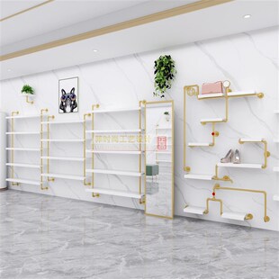 商场鞋店鞋架展示架p上墙店铺用商用网红童鞋货架专用带灯包包架
