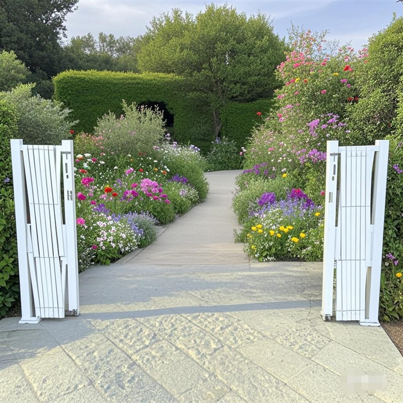 铁艺推拉折叠小院庭院花园菜园幼儿园伸缩篱笆栅栏护栏围栏装饰门