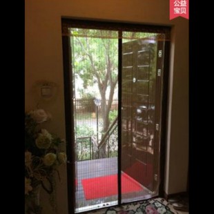 骄阳纱门帘 磁性防蚊门帘 魔术贴纱窗门 L沙门家用免打孔可以定做