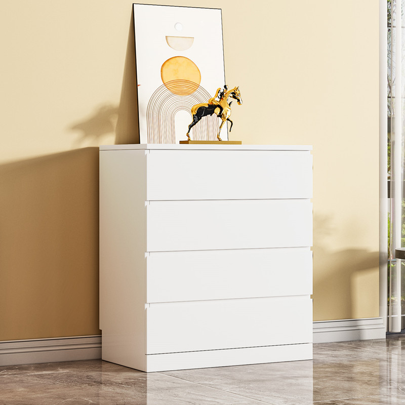 实木五斗柜现代简约卧室抽屉柜白色收纳柜子小户型客厅储物柜定制