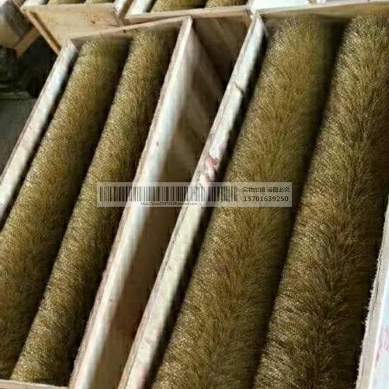砖厂滚土筛防堵钢丝毛刷r钢丝辊刷 网筛去堵塞刷 砖厂耐磨钢丝刷