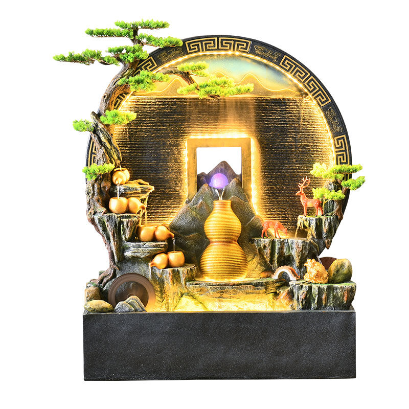 水幕墙流水墙入户玄关客厅流水喷泉景观乔迁新居开业礼品装饰摆件