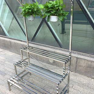 定制不锈钢花架吊兰架放大花盆架子客厅室内阳台阶梯式置物架