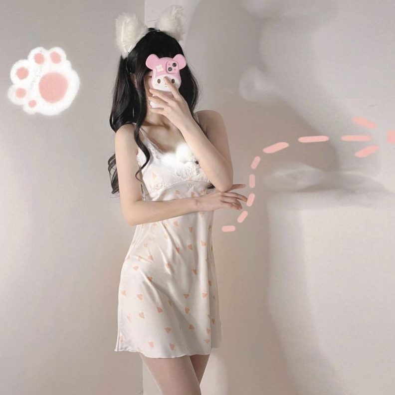 家居服季ins甜美可爱吊带睡裙广场舞套装