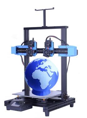 创客教育IDEX独立双喷头D打印机支持PVA水溶性耗材打印双色打印