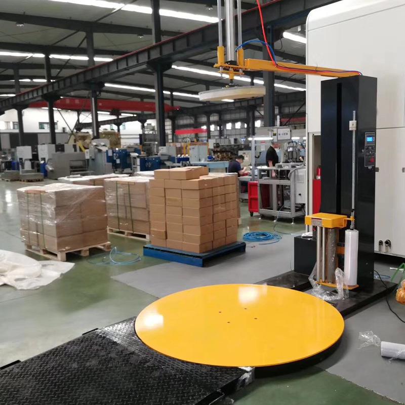 压顶缠绕膜打包机托盘缠膜机TP1650纸箱裹膜机全自动缠绕膜包装机