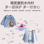 儿童罩衣秋c冬灯芯绒长袖 吃饭衣宝宝纯棉防水防脏男女小孩反穿护