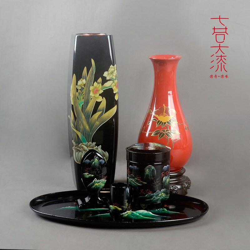 大漆老物福州漆器七八十年老物非物P质文化遗产手工艺