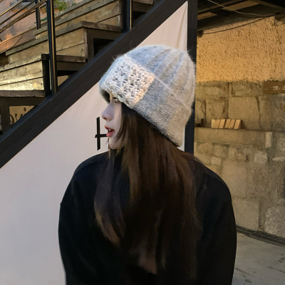 西本加大头围毛线帽子女冬季好暖护耳针织帽潮网红加厚.套头冷帽