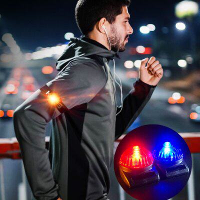 信号灯led 跑步灯警示户外运动发光手环装备骑行背包安全夜跑闪光