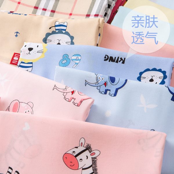 纯棉卡通印花布童服装面料夏季睡海绵垫/布料/面料/