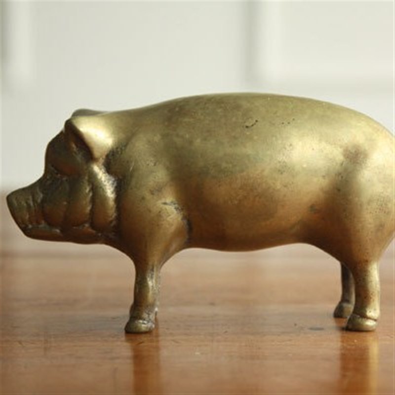 深圳锌合金压f铸铅锡合金浇铸铜小肥胖猪存钱罐电镀金属工艺品模