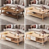 M北欧客厅茶桌储物双层小户型9茶几餐桌两用S2阳台小桌子95公寓