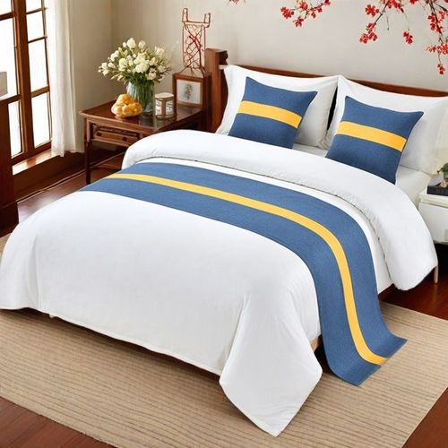 2024新款五星级高级轻奢民宿抱枕酒店宾馆专用床旗床X尾巾防脏床