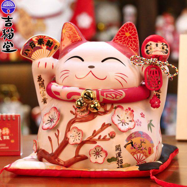 柜子礼物日常储蓄罐店铺桌面摆件招财猫客厅发财猫存钱罐家居送礼