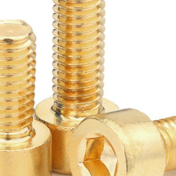 DIN912黄铜H62杯头圆柱头内六角螺栓M8M10×10-60配螺母平垫弹垫,五金/工具,螺栓,淘宝优惠券,粉丝福利购,淘宝优惠卷