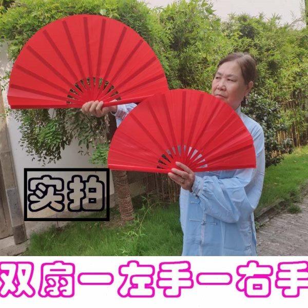 太极双扇响扇左右手一对扇功夫双扇竹骨牡丹龙凤舞蹈乾隆龙凤包邮