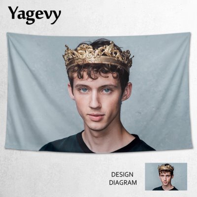 海报装饰挂布墙布 ni特洛耶希文a周边Tro背景布v挂毯e戳爷Sy小T