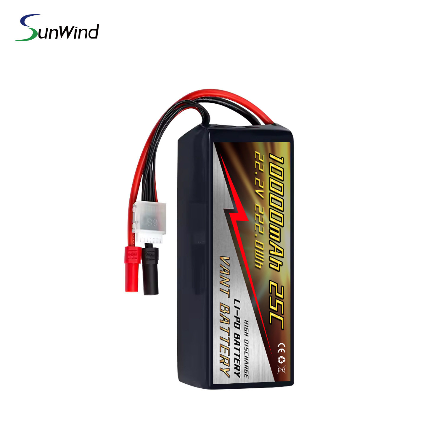 高倍率锂电池组22.2V6S10000mAh25C足容A品无人机电池