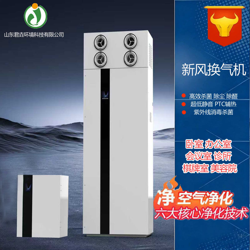 全热交换净化新风机柜式安装家用双重过滤全屋净化系统柜式新风机