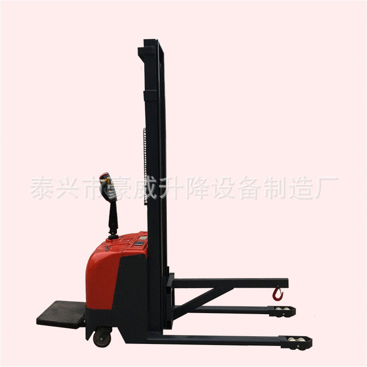 卖充电式液压升高叉车 吊勾式全自动货物堆放车 电动搬运吊具机