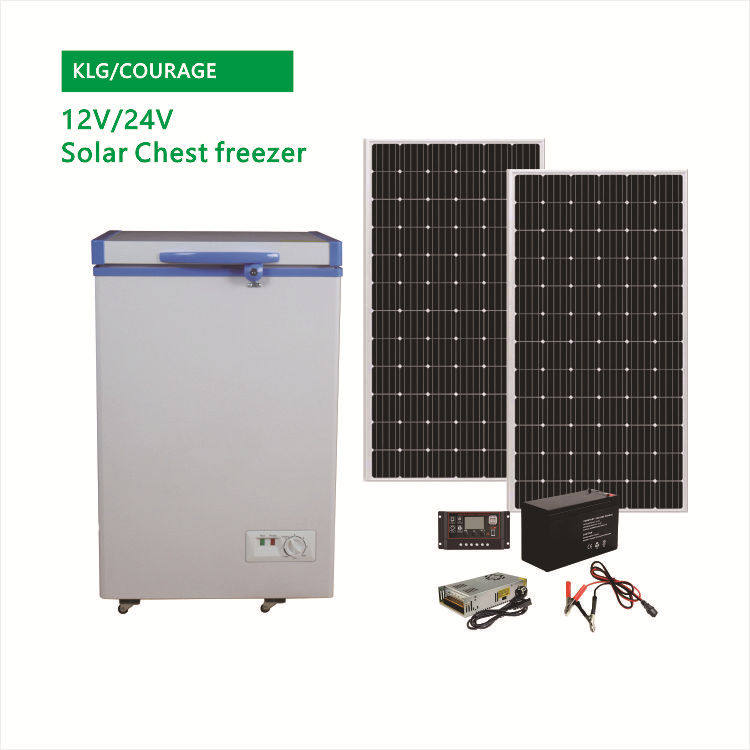 12/24V太阳能冰柜solarfreezer108L直流卧式冷柜DC小冰箱