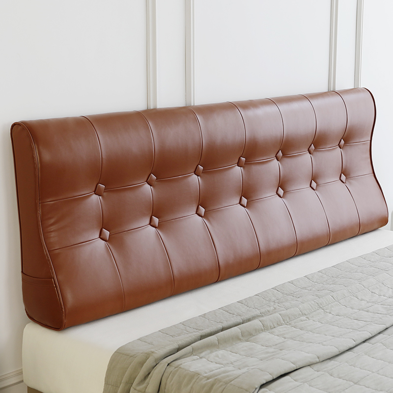 无床头用榻榻米床头靠垫软包靠背垫床靠I枕皮质护腰自粘罩套硬海