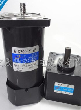 200W三相380V/220V减速电机6IK200GN-YF/61K200GN-YF/6GN5K 微型