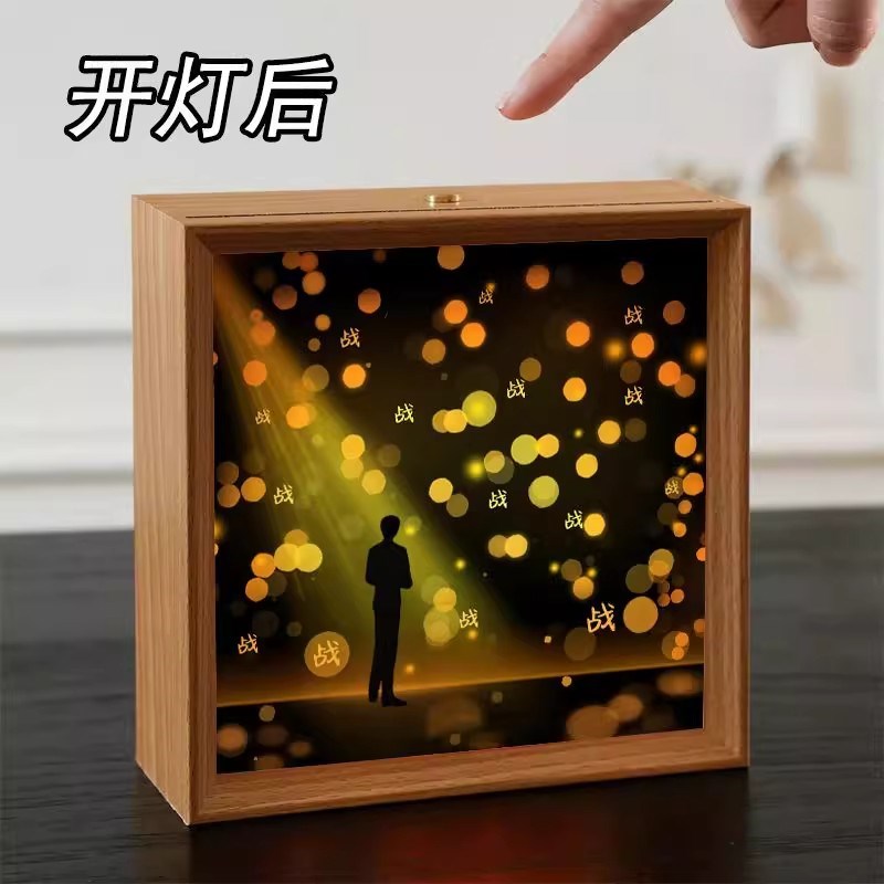 肖战红海小夜灯周边摆q件氛围灯灯光画相框创意应援送朋友生日礼