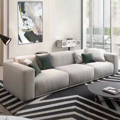 北欧网红现代时尚简约布艺沙发小户型休闲轻奢客厅沙发直排双三位